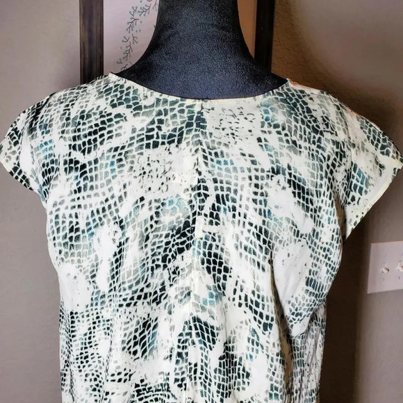 Rachel Rachel Roy Sleeveless Flowy Snakeskin Print High Low Blouse Sz S - Picture 10 of 12